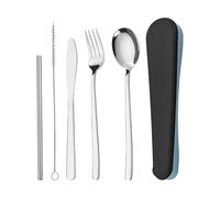 Juego Viajero de Cubiertos - Paquete de Cubiertos Portátil,Juego para Senderismo | Para mochileros escuela campamento viajes oficina picnic almuerzo al aire libre y más