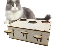 Juego Whack Mole para gatos, juguete interactivo para gatos, juguete interactivo para gatos Confuse-a-Cat, juguete creativo de madera para gatos, juego Whack-A-Mole para gatitos. K interactivo