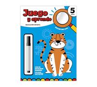 JUEGO Y APRENDO 5 AÑOS - CON LUPA Y ROTULADOR BORRABLE