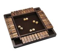 Juegoal de madera para 4 jugadores, juego de dados Shut The Box, versi n cl sica de mesa y juego de mesa de pub de 12 pulgadas