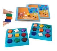 juegoDe para Niños: Mini Tablero De 13x13 Cm, Juguete De Estrategia De Material ABS, juegoCognitivo Atractivo con Figuras Multicolores Y Diseño De Viaje Portátil | juegoInteligente para Niñ