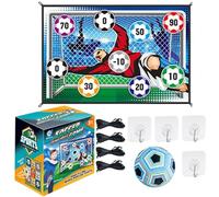 Juegofútbol de Juguete para niñosy niñas,Juego de Lanzamiento de porteríafútbol para Patio interiory Exterior, Incluye 1 pelotay 1 portería de Franela