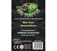 Juegorama | The Big Turtle - Fundas Premium para Cartas (100 Micras) | 43x65 mm | 55 Fundas Transparentes sin PVC | Incluye Bolsa Zip Reutilizable
