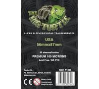 Juegorama | The Big Turtle - Fundas Premium para Cartas (100 Micras) | 56x87 mm | 55 Fundas Transparentes sin PVC | Incluye Bolsa Zip Reutilizable