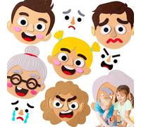 Juegos con Caras Divertidas - Juego de Pegatinas Emocionales de Fieltro, Kit de Actividades de Aprendizaje Social, Juguete de Expresión Multijugador a juego, Jugar en el Parque, Coche, Casa, Escuela