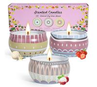 Juegos da 3 Packs Velas Aromáticas Decorativas, Velas Perfumadas de Aromaterapia Cera de Soja Mujer, Regalos de Lujo para Cadeau pour Anniversaire Cumpleaños Baño Yoga Día de la Madre y Regalo, Amante