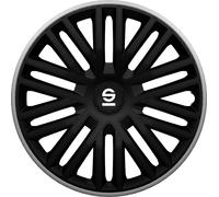 Juegos De 4 Tapa De Rueda 14'' Pulgadas Para Auto Bergamo SPC1485BKGR Negro G