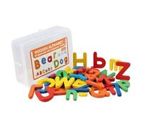 Juegos De Alfabeto para Niños,52 Piezas Letras De Madera para Ortografía - Material Didáctico para Aula Homeschool Práctica Lectura