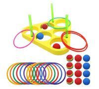 Juegos de anillos para lanzar a la piscina - juego de triángulo de espuma flotante para tirar del agua | Actividades acuáticas con triángulo y bolas de desarrollo motor | Diver Garden Beach