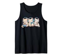 Juegos de Anime Kawaii Cat Boba Tea Ramen Funny Gamer Cats Camiseta sin Mangas