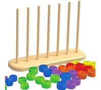 Juegos de Apilar para Niños - Juego de Anillos Sensorial e Interactivo de Igualación Rápida de Patrones - Clásico Juego de Mesa para Ejercitar la Mente,para Niños, Adultos, Hogar, Escuela, Jardín,