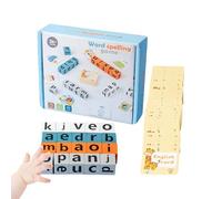 Juegos de Aprendizaje para Preescolar,Juguete Interactivo de Madera para Aprender a Deletrear el Alfabeto - Juego de Bloques de Letras para emparejar - para casa, Interiores, cumpleaños, Navidad, Año