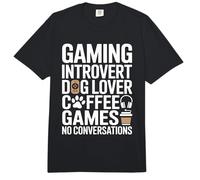 Juegos De Azar Introvertido Amante De Los Perros Café Juegos Sin Conversaciones Comfort Colors Adult Heavyweight T-Shirt