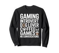 Juegos De Azar Introvertido Amante De Los Perros Café Juegos Sin Conversaciones Sudadera