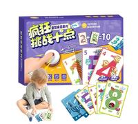 Juegos de cartas de fiesta para adultos, diez juegos de cartas de desafío | Matemáticas aprendiendo juegos de mesa de tarjetas flash - Actividades educativas, juguetes de estrategia, suministros en el