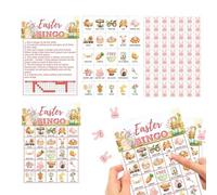 Juegos De Cartas De Pascua para,24 Piezas Caja De Juego De Mesa Para Reuniones,Juego De Cartas Familiares Interactivo | Para Entretenimiento, La, Escuela, Casa, Situaciones Sociales,