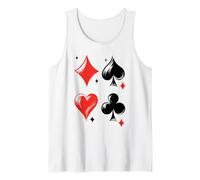 Juegos de cartas - Juego de cartas vintage Símbolos Poker Camiseta sin Mangas