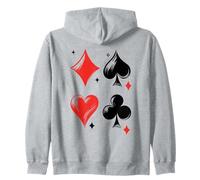 Juegos de cartas - Juego de cartas vintage Símbolos Poker Sudadera con Capucha