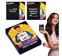 Juegos de cartas para adultos - Quien miente Juego de adivinanzas, divertido juego de mesa para celebraciones familiares, fiestas de cumpleaños con amigos