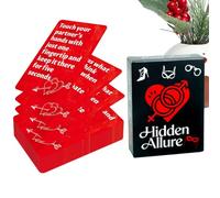 Juegos De Cartas para Parejas para Adultos: Juego De Intimidad Ďe 50 Piezas, Diversión Romántica Portátil | Tarjetas Đe Desafío D́e Cita Nocturna, Juego D̄e Amor Interactivo | Cubierta Dé Ďé Re