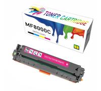 Juegos de Cartuchos de tóner a Color remanufacturados MF8000C0 con Chip de Repuesto para impresoras multifunción Canon MF8000C, MF8200C, MF8050cw, MF8080CW y MF8050N,Magenta-1Pack