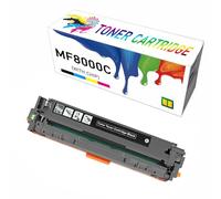 Juegos de Cartuchos de tóner a Color remanufacturados MF8000C0 con Chip de Repuesto para impresoras multifunción Canon MF8000C, MF8200C, MF8050cw, MF8080CW y MF8050N,Black-1Pack