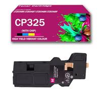 Juegos de Cartuchos de tóner CP325 remanufacturados con Chip de Repuesto para impresoras multifunción Xerox ApeosPrint C325 C325dw C325df C325Z, Colores Negro/Amarillo/Cian/Magenta,Magenta-1PACK