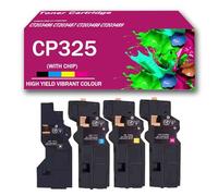 Juegos de Cartuchos de tóner CP325 remanufacturados con Chip de Repuesto para impresoras multifunción Xerox ApeosPrint C325 C325dw C325df C325Z, Colores Negro/Amarillo/Cian/Magenta,4Color-1PACK