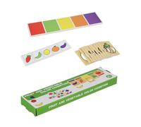 Juegos De Comida De Madera - Rompecabezas De Madera De Frutas Y Verduras | Rompecabezas Sensoriales De Maridaje | Rompecabezas De Madera Con Frutas Y Verduras, Juguetes Educativos Para Niñas Mayores
