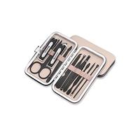 Juegos de cortauñas, Juego de cuidado uñas acero inoxidable primera calidad, kit manicura y pedicura portátil for adultos(Gold)