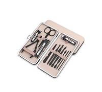 Juegos de cortauñas, Juego de cuidado uñas acero inoxidable primera calidad, kit manicura y pedicura portátil for adultos(D)