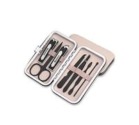 Juegos de cortauñas, Juego de cuidado uñas acero inoxidable primera calidad, kit manicura y pedicura portátil for adultos(Grey)