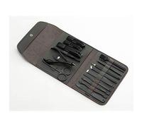 Juegos de cortauñas, Set especial for el cuidado de las uñas acero al carbono for hombres: herramienta for recoger orejas y tijeras pedicura en color negro(C)