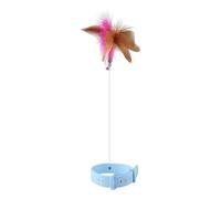 Juegos de cuello de gatitos - Accesorio para juego de plumas, atrapador de actividades interiores | Diseño de apego seguro para mascotas, herramienta de enriquecimiento divertido activado