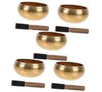 juegos de cuencos con sonido de Buda, cuencos con sonido para meditación y yoga, pantallas de lámpara doradas montadas en la pared, cuencos para cantar tibetanos, cuencos para cantar de Buda, sumin