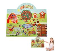 Juegos de cuentos de tablero de fieltro,Tablero de fieltro para niños pequeños, Fieltro Story Board Animales de Granja Juguetes, Juguetes de aprendizaje y educación, actividades de pared de fieltro, t