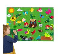 Juegos de Cuentos de Tablero de Fieltro - Tela de Fieltro 104x75cm | Juego de Tablero Felť de Animales de Granja con Kit Felť de narración de Cuentos Preescolar, Juguete Educativo para niño