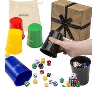 Juegos de dados de Jaques of London Liars | Juego de faroles peruanos para adultos | Juego de dados y cubilete