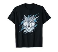 Juegos de Deportes electrónicos Fierce Alpha Wolf Head Mascot Camiseta