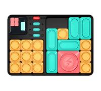 Juegos De Deslizantes: LED Interactivo, Consola De Rompecabezs Súper Deslizante, Tablero De Desafío Lógico Portátil, De Pensamiento Educativo | Juego Portátil para A