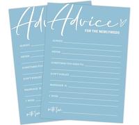 Juegos de despedida de soltera con temática azul para 25 invitados, consejos para los recién casados, tarjetas de consejos de boda, juegos de boda para recepción, suministros de fiesta de compromiso