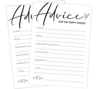 Juegos de despedida de soltera con temática blanca para 25 invitados, consejos para la pareja feliz, juegos de novia, tarjetas de consejos de boda, juegos de boda para recepción, suministros de fiesta