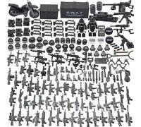 Juegos de equipo del ejército, juguetes de bloque de construcción de equipo Swat, juegos de armas especiales estilo soldado militar, kit de accesorios de armas militares, accesorios compatibles con