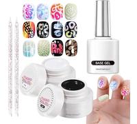Juegos De Esmaltes De Uñas De Gel - Kit De Uñas De Gel, Esmalte De Uñass Diseños De Capa Base De Uñaas Profesionales Diseños De Encaje Dibujo Nals Geles Para Viajes Al Aire Libre Hogar Viaje De Negoci