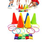 Juegos de feria para niños interacción padre-hijo con | Juego combinado de juegos para exteriores, para césped, parques, camping, actividades de ocio