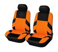Juegos de funda de asiento 1 Par De Accesorios Para Coche Fundas Asiento Automóviles Estilo Moderno Protectores Cubierta Cubo Ajuste Universal Fundas para Asientos(Naranja)