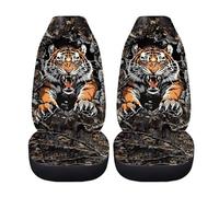 Juegos De Funda De Asiento Camuflaje Tiger Wilderness Ajuste Fácil Furgonetas Fundas para Asientos De Coche Elegante Camiones Protector De Asiento 35X138Cm