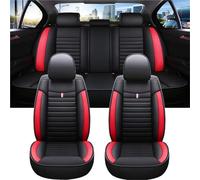 Juegos de funda de asiento Funda Universal Para Asiento De Coche, Para Jaguar Para F Pace Para X3 Para Clio 5 F44 Para Trafic Fundas de Asientos(A Black Red)