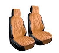 Juegos de funda de asiento Fundas De Asiento Coche Cuero PU Perforadas 2 Plazas, Costuras 3D, Suaves, Cómodas Transpirables Con Bolsillos Almacenamiento Fundas Asientos Coche(Amarillo)