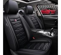 Juegos de funda de asiento Fundas De Cuero Para Asientos Coche Para Dodge Para Journey Para Charger Para Challenger Para Dart Para Caliber Para Durango Para Avenger Fundas para Asientos(Black Front)